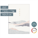 Buchkalender Premium Young Line 2027 „Simple“ | A5, Papier