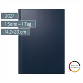 Buchkalender Mod. ROMA 1 2027 | A5, Kunststoff, dunkelblau