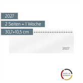 Querterminbuch Mod. ac-Wochenquerterminer 2027 | 30,7×10,5 cm, Karton, weiß