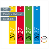 Streifenkalender 2027 | 12×66 cm, sortiert