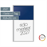Vormerkbuch Mod. Merker 2027 | 10,8×20,1 cm, Kunststoff, dunkelblau