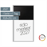 Vormerkbuch Mod. Merker 2027 | 10,8×20,1 cm, Kunststoff, schwarz
