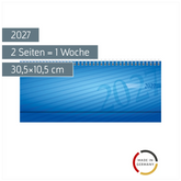 Querterminbuch Mod. septant 2027 | 30,5×10,5 cm, Kunststoff, blau