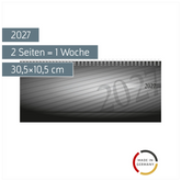 Querterminbuch Mod. septant 2027 | 30,5×10,5 cm, Kunststoff, anthrazit