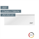 Querterminbuch Mod. Sequenz 2027 | 29,7×10,5 cm, Karton, weiß