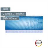 Querterminbuch Mod. Sequenz 2027 | 29,7×10,5 cm, Karton, blau