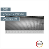 Querterminbuch Mod. Sequenz 2027 | 29,7×10,5 cm, Karton, schwarz