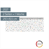 Querterminbuch Mod. Sequenz 2027 „Confetti“ | 29,7×10,5 cm, Karton
