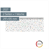 Querterminbuch Mod. Sequenz 2027 „Confetti“ | 297×105 mm, Karton