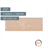 Querterminbuch 2027 „Nature“ | 29,7×10,5 cm, Karton