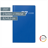Taschenkalender Mod. M-Planer 2027 | A6, Kunststoff, blau