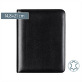Ringbuch Zeitplansystem Timing 1 | A5, Leder, schwarz