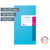 Portobuch | 165×297 mm, 80 Seiten, Karton, magenta/hellblau