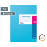 Rechnungsausgangsbuch | A4, 80 Seiten, Karton, magenta/hellblau