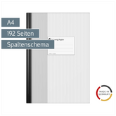 Spaltenbuch | A4, 192 Seiten, 16 Spalten, Papier, grau/schwarz