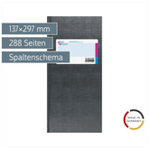 Spaltenbuch | 2/3 A4, 288 Seiten, 1 Spalten, Kunststoff, grau