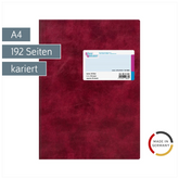 Geschäftsbuch | A4, 192 Seiten, kariert, Kunststoff, rot