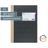 Spaltenbuch | A4, 384 Seiten, mit Seitenzahlen, 1 Spalten, Kunststoff, grau