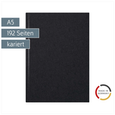 Protokollbuch | A5, kariert, schwarz