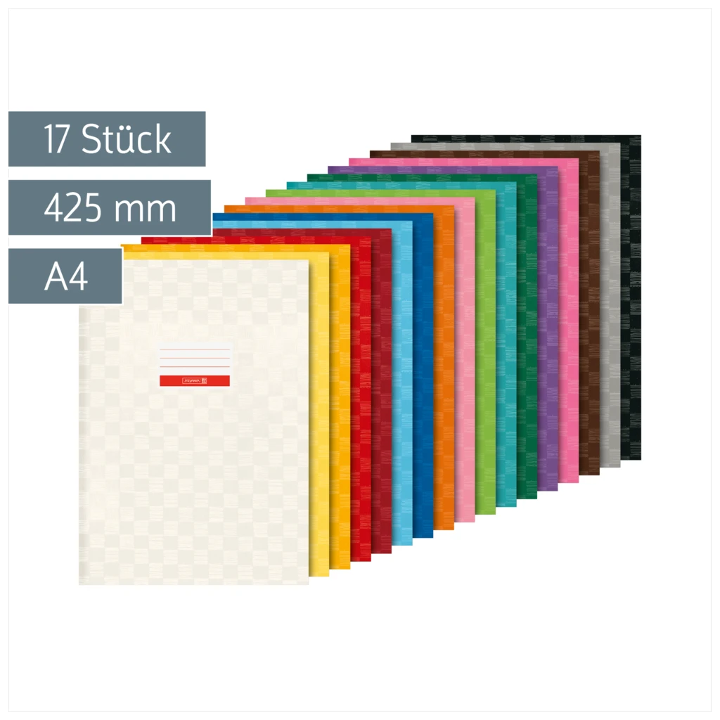 Hefthüllen-Set | 425 mm, A4, sortiert, 17 Stück