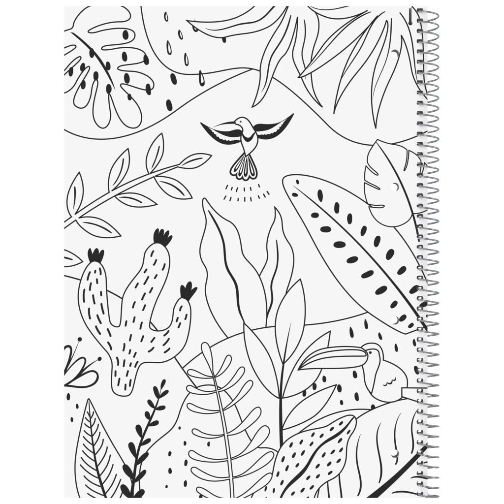 Collegeblock Premium Student „Tropical“ | A4, Lineatur 27, 80 Blatt, mehrfarbig