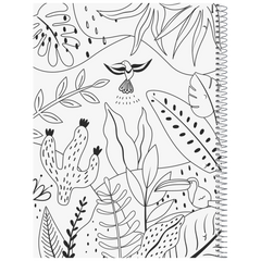 Collegeblock Premium Student „Tropical“ | A4, Lineatur 27, 80 Blatt, mehrfarbig