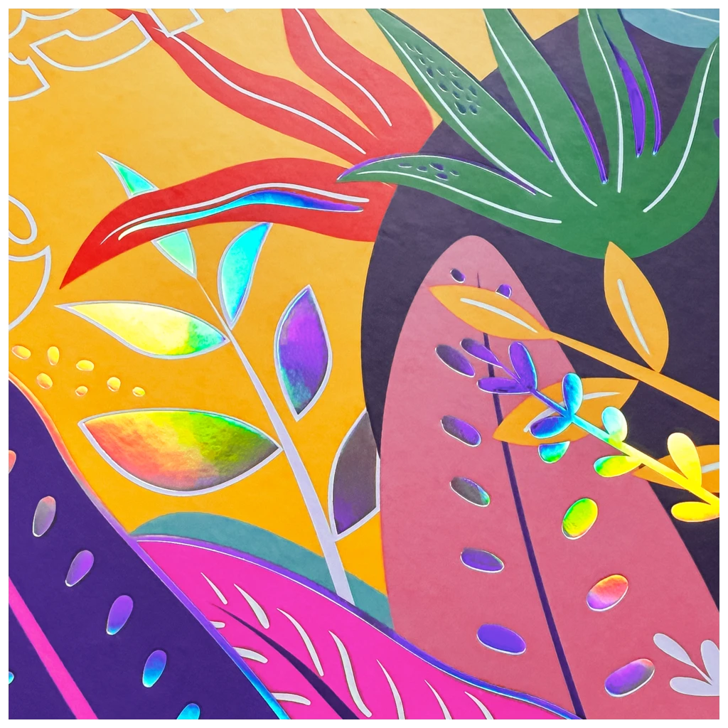 Collegeblock Premium Student „Tropical“ | A4, Lineatur 27, 80 Blatt, mehrfarbig