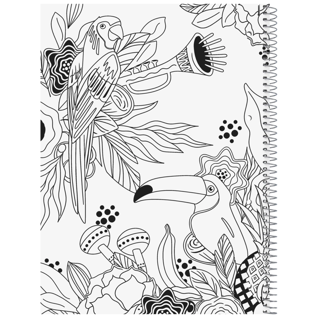 Collegeblock Premium Student „Tropical“ | A4, Lineatur 28, 80 Blatt, mehrfarbig