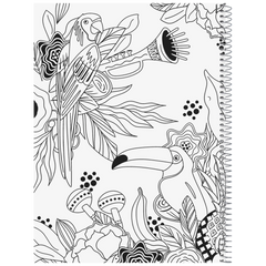 Collegeblock Premium Student „Tropical“ | A4, Lineatur 28, 80 Blatt, mehrfarbig