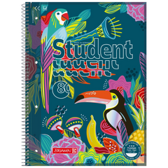 Collegeblock Premium Student „Tropical“ | A4, Lineatur 28, 80 Blatt, mehrfarbig