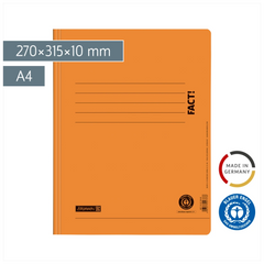 Schnellhefter FACT! Recycling | A4, Füllhöhe: 10 mm, orange