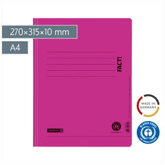 Schnellhefter FACT! Recycling | A4, Füllhöhe: 10 mm, pink