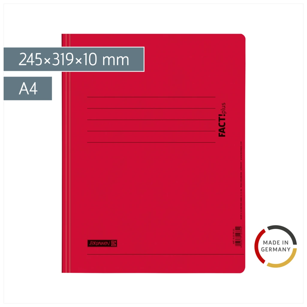 Spiralhefter FACT!plus | A4, Füllhöhe: 10 mm, rot