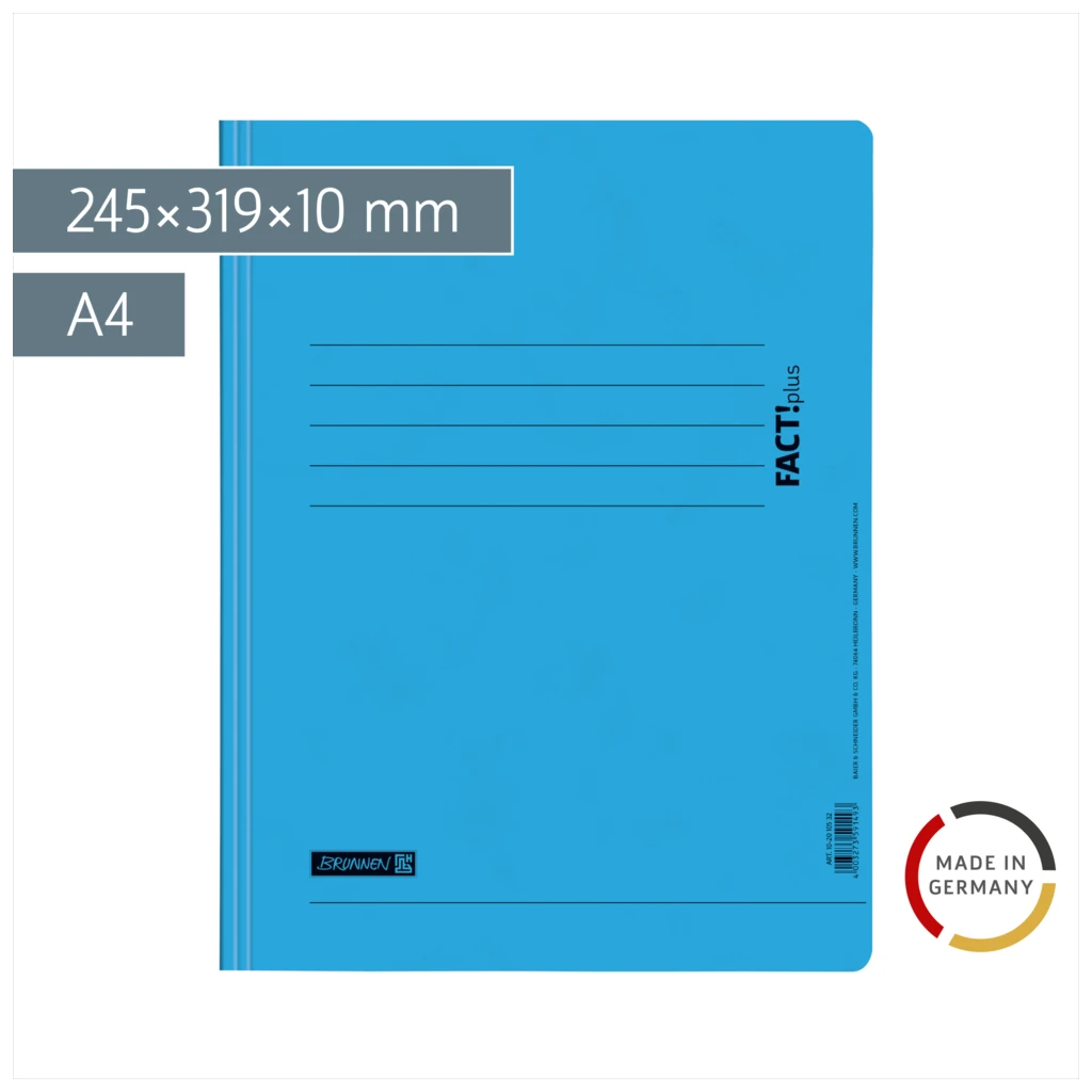 Spiralhefter FACT!plus | A4, Füllhöhe: 10 mm, hellblau