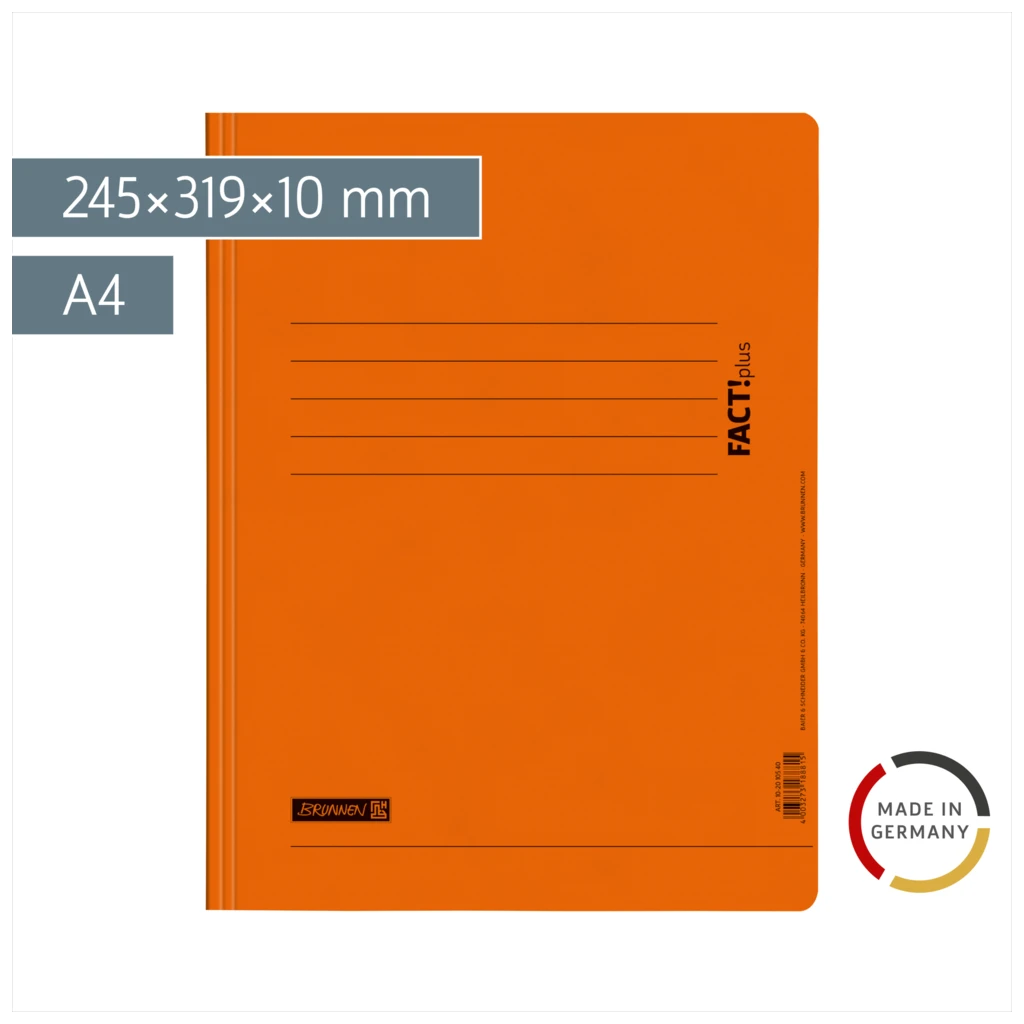 Spiralhefter FACT!plus | A4, Füllhöhe: 10 mm, orange