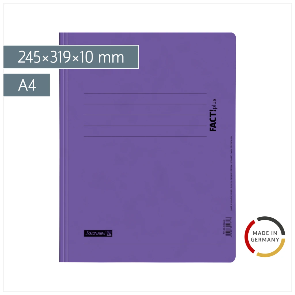 Spiralhefter FACT!plus | A4, Füllhöhe: 10 mm, violett
