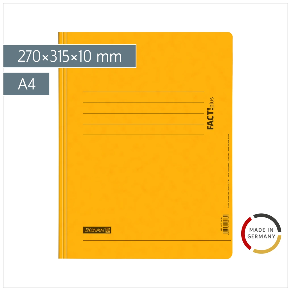 Schnellhefter FACT!plus | A4, Füllhöhe: 10 mm, gelb