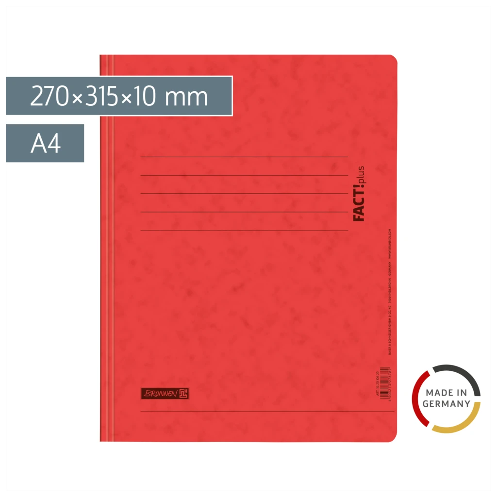 Schnellhefter FACT!plus | A4, Füllhöhe: 10 mm, rot