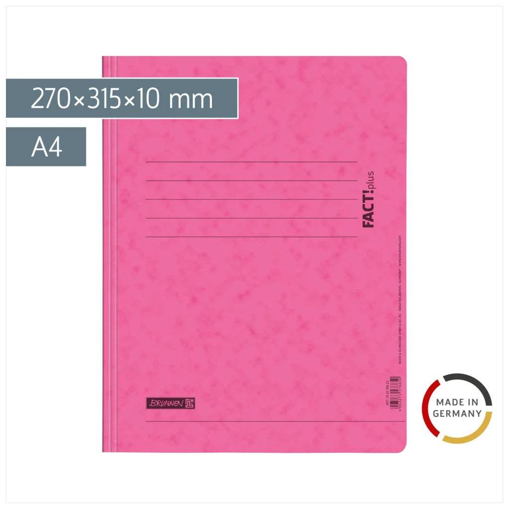 Schnellhefter FACT!plus | A4, Füllhöhe: 10 mm, rosa