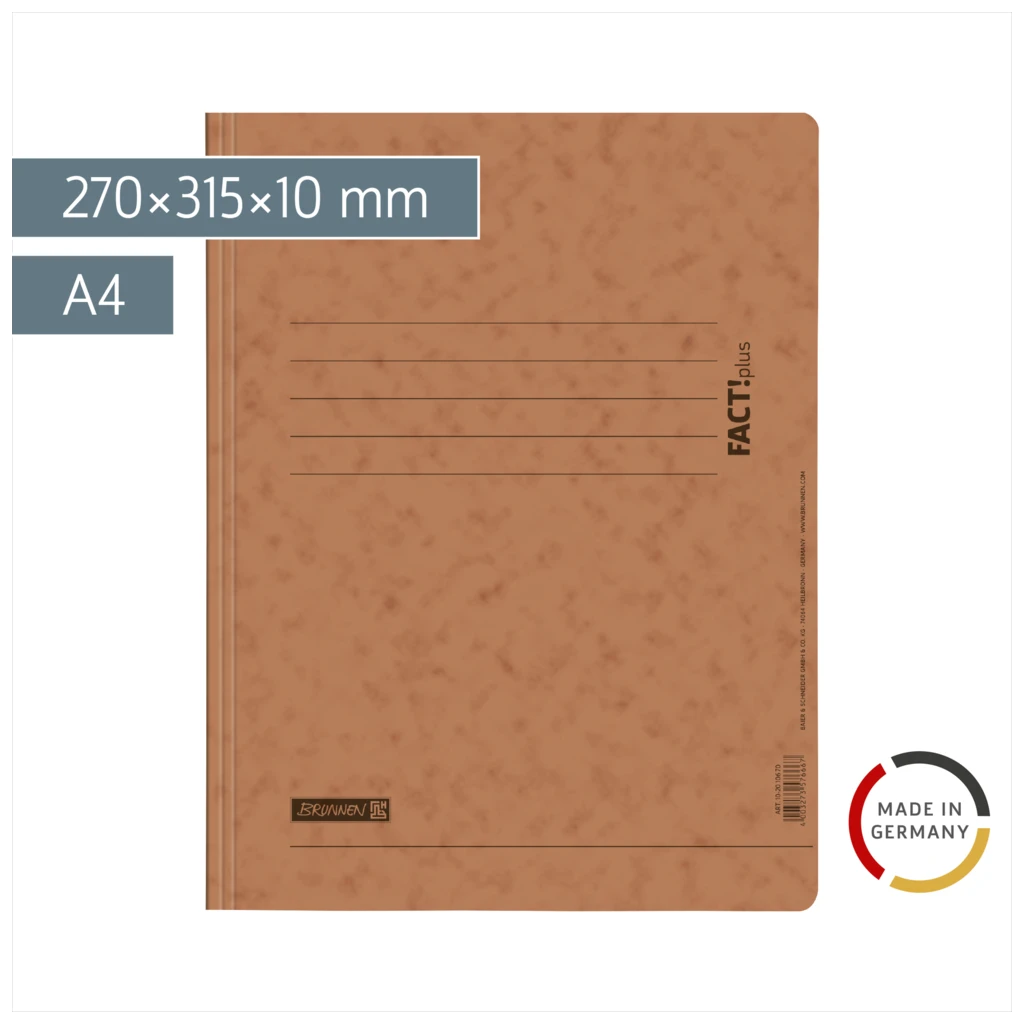 Schnellhefter FACT!plus | A4, Füllhöhe: 10 mm, braun