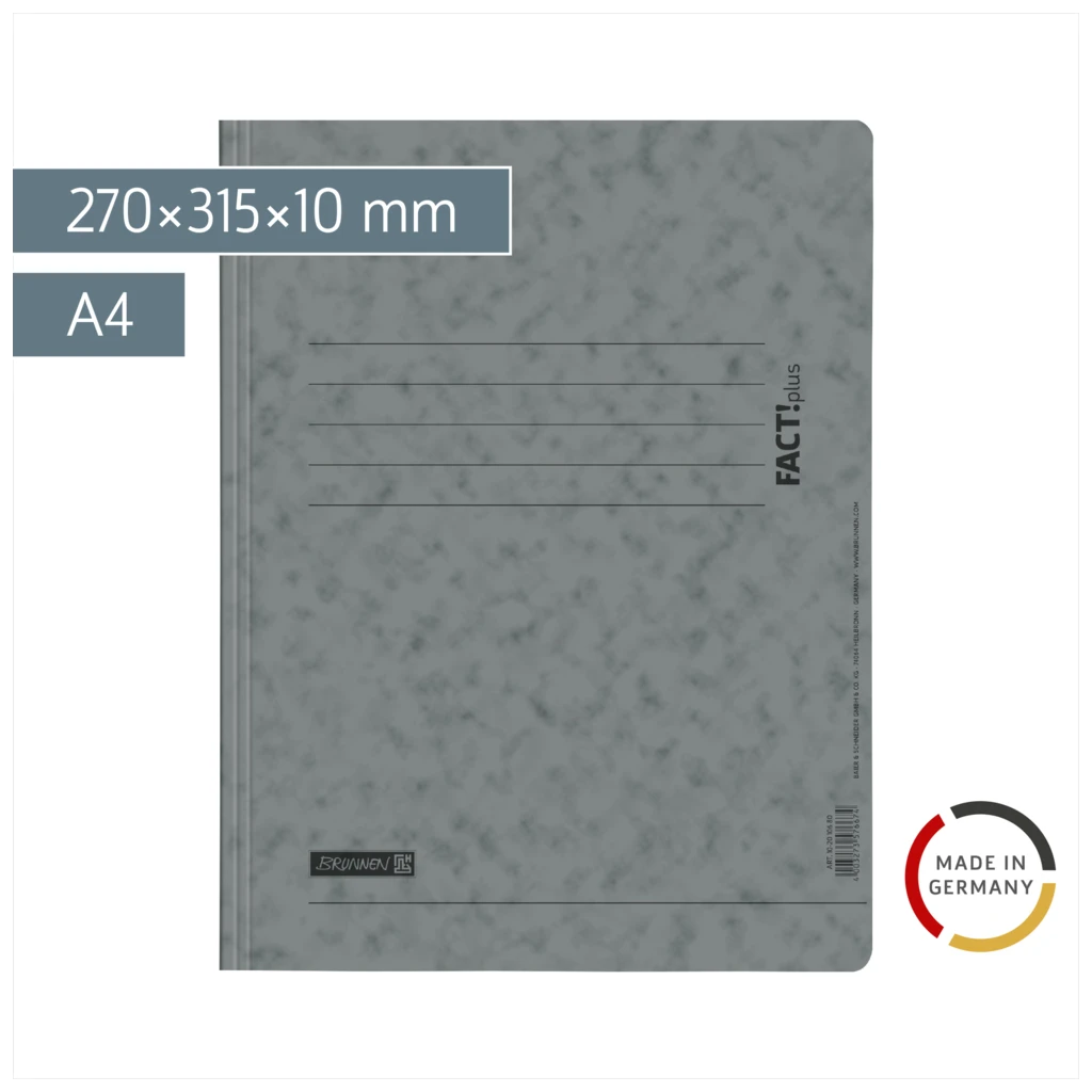 Schnellhefter FACT!plus | A4, Füllhöhe: 10 mm, grau