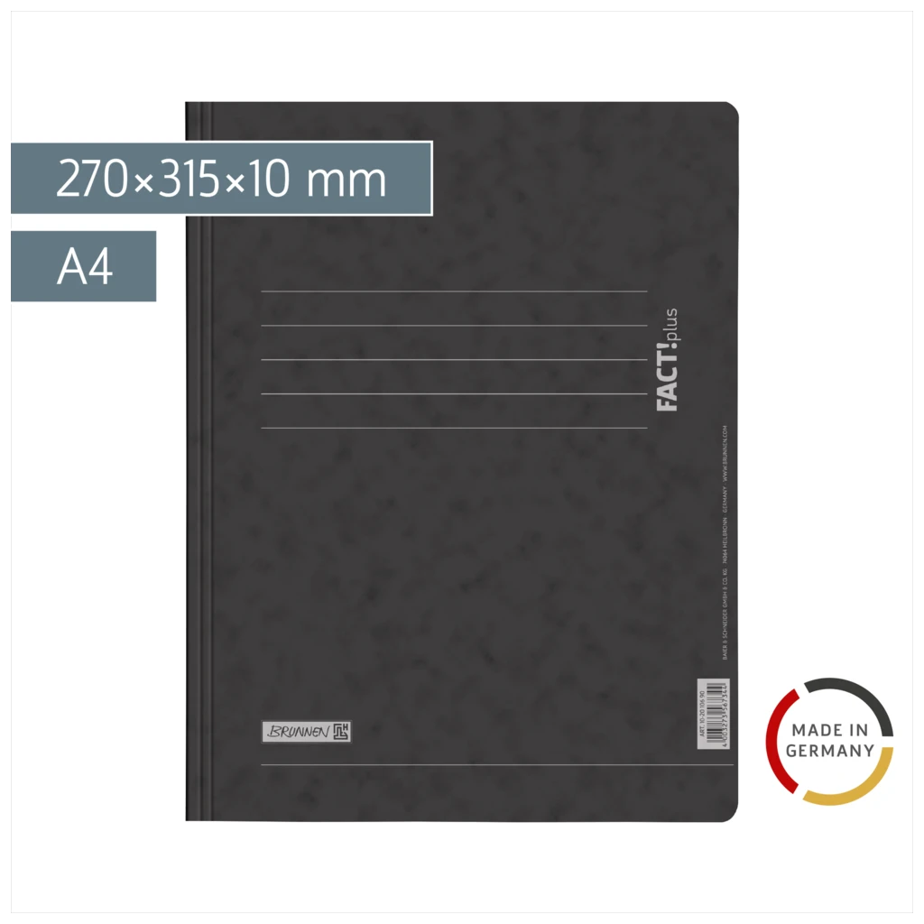 Schnellhefter FACT!plus | A4, Füllhöhe: 10 mm, schwarz
