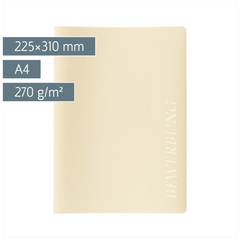 Bewerbungsmappe 2-teilig | A4, chamois