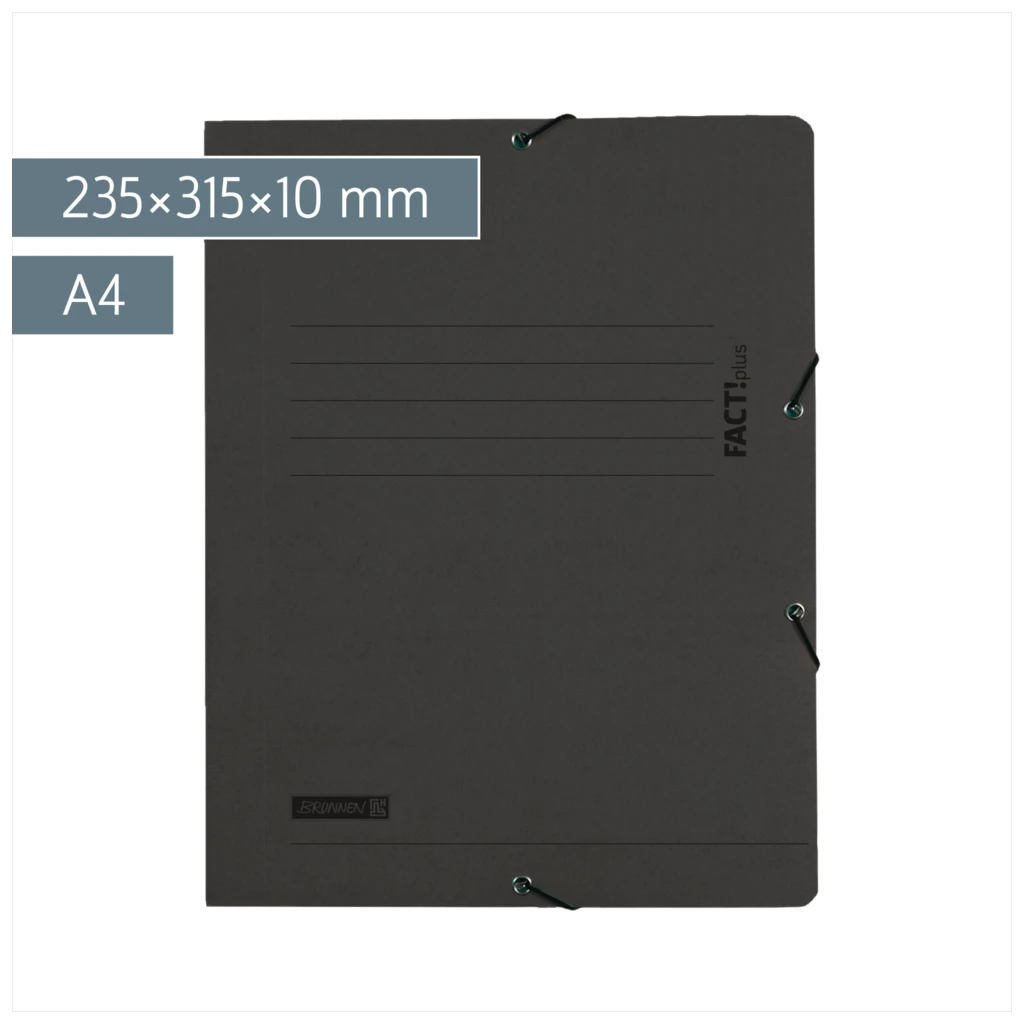 Sammelmappe FACT!plus | A4, Füllhöhe: 10 mm, schwarz