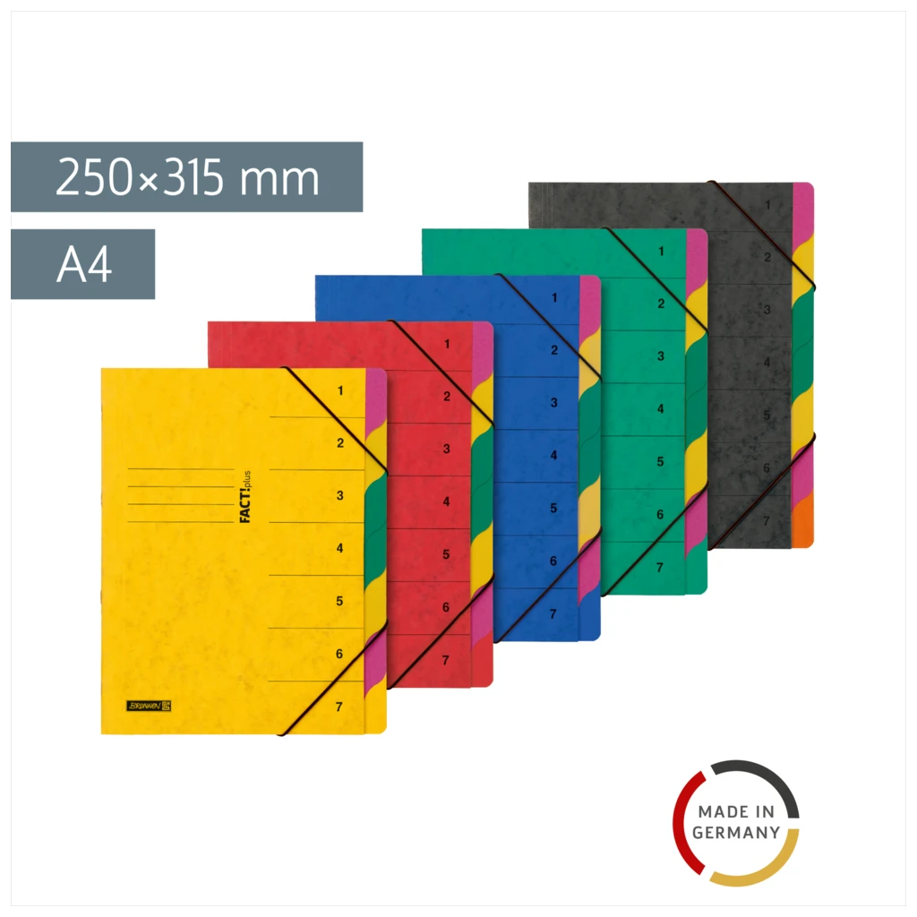 Ordnungsmappe FACT!plus | A4, 7 Fächer, sortiert