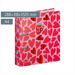 Ordner Fruity Love | A4, 70 mm, Hebelmechanik, rosa/rot