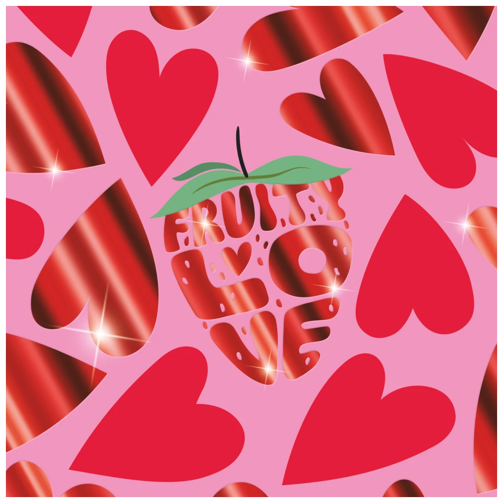 Ordner Fruity Love | A4, 70 mm, Hebelmechanik, rosa/rot