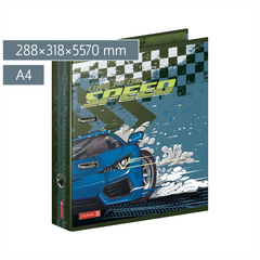 Ordner Fast Wheels | A4, 70 mm, Hebelmechanik, blau/mehrfarbig