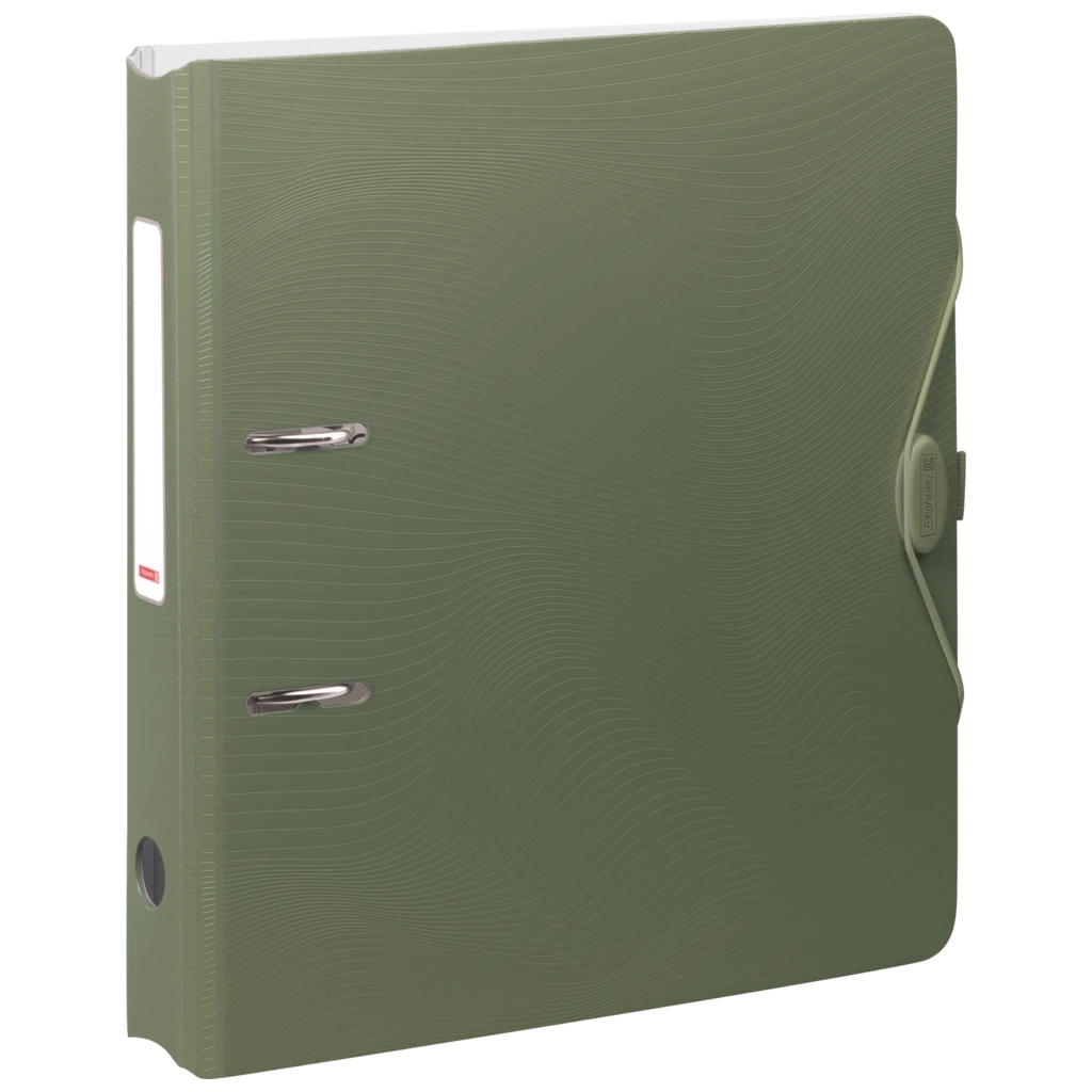 Ordner „WAVE“ Colour Code | A4, 50 mm, Hebelmechanik mit gummiertem Griff, olive