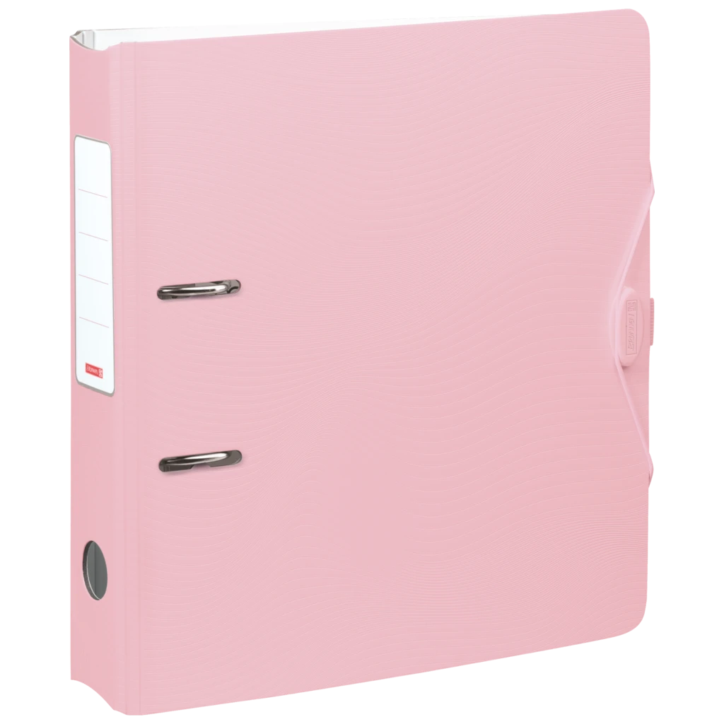 Ordner „WAVE“ Colour Code | A4, 70 mm, Hebelmechanik mit gummiertem Griff, rose